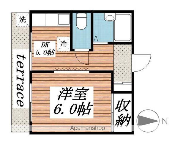 西部第三ハイツ(1DK/1階)の間取り写真