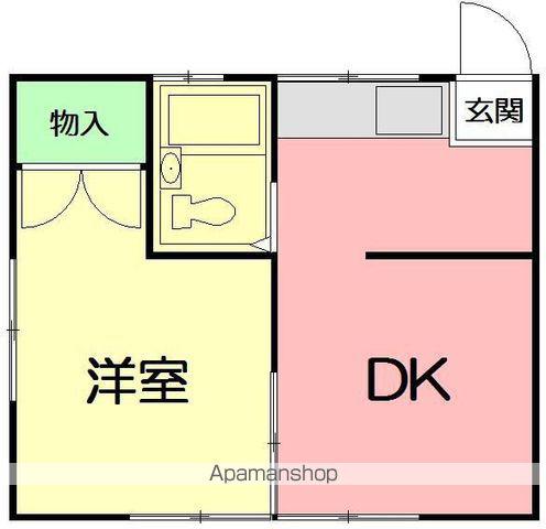 メゾン・ラメール(1DK/2階)の間取り写真