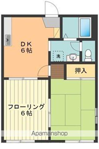 エスティーヌみよし(2DK/1階)の間取り写真