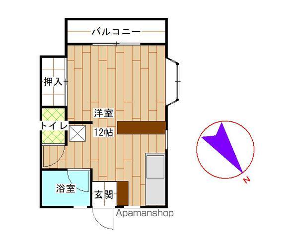 ハイジア(ワンルーム/2階)の間取り写真