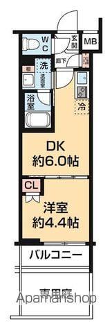 ハーモニーレジデンス中野ノース ARAI(1DK/1階)の間取り写真