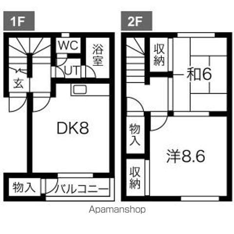 フェイス平和通(2LDK/2階)の間取り写真