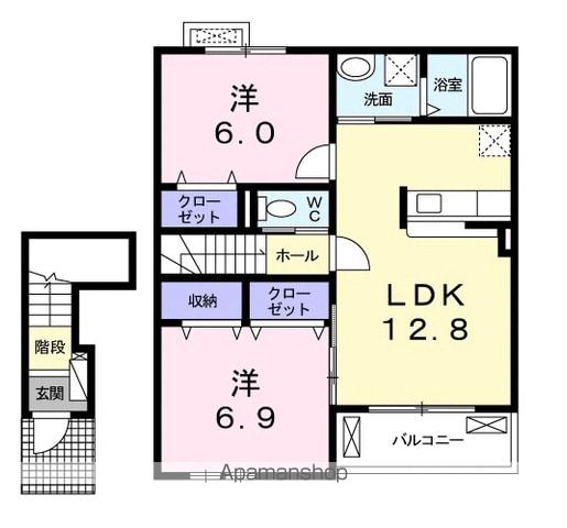 グローヴ(2LDK/2階)の間取り写真