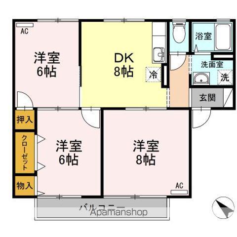 ドリーム末武(3DK/2階)の間取り写真