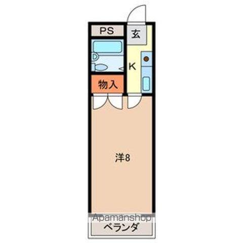 カーサトキ(1K/1階)の間取り写真