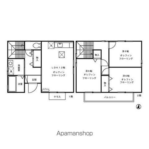 長野県長野市 2階建 築24年(3LDK)の間取り写真