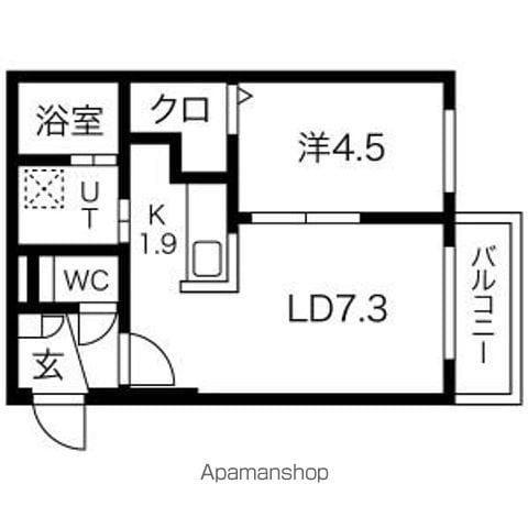 STRAHL澄川(1LDK/2階)の間取り写真