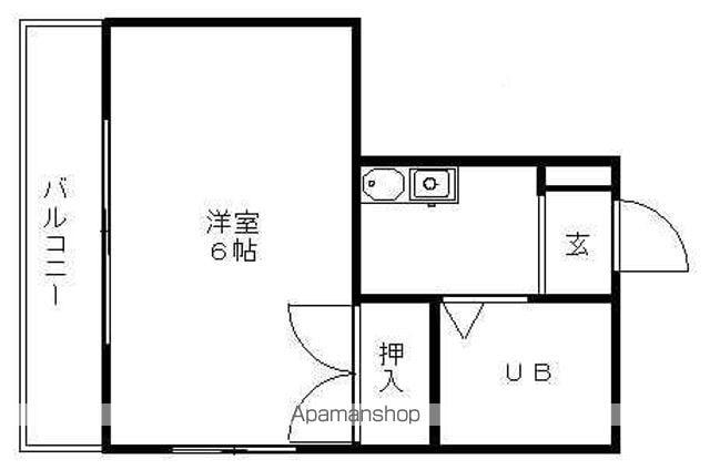 セントラルハイツⅡ(1K/2階)の間取り写真
