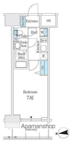 PONANT鶴舞公園(1K/5階)の間取り写真
