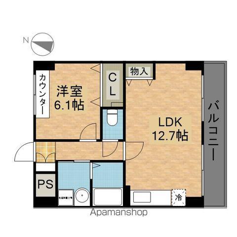 セシルコート(1LDK/7階)の間取り写真