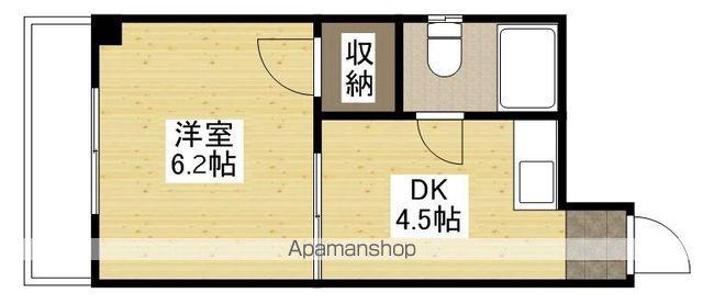 第1奥田ビル(1DK/4階)の間取り写真