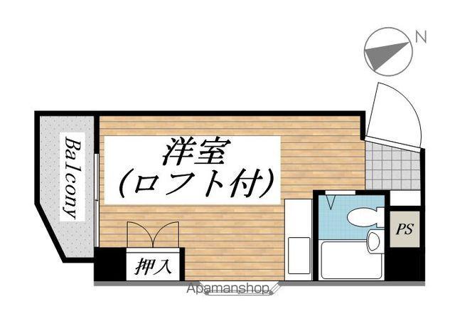 プレアール片野2(ワンルーム/2階)の間取り写真