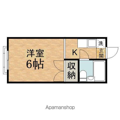 ハイツタケハナ(ワンルーム/2階)の間取り写真