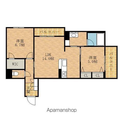 サウザンド和泉府中(2LDK/2階)の間取り写真