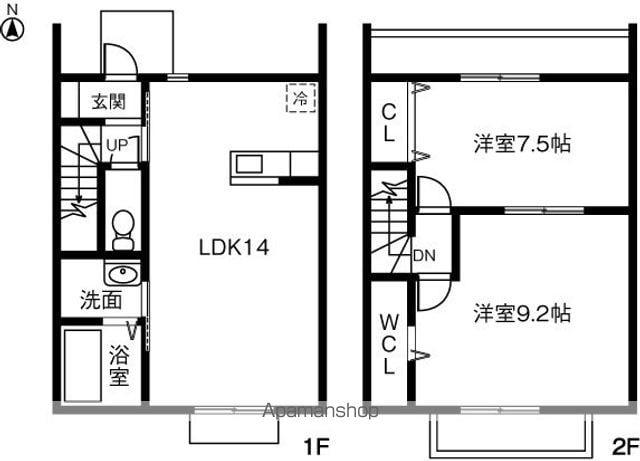 ＧＲＡＮＤＥおおつの(2LDK)の間取り写真