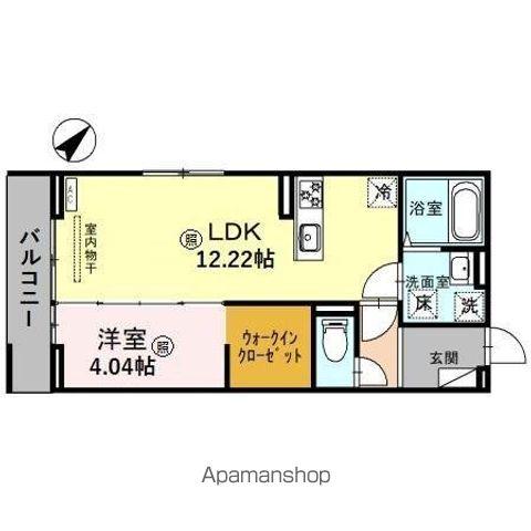 草津線 手原駅 徒歩13分 3階建 築3年(1LDK/1階)の間取り写真