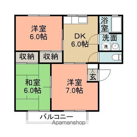 サンシャインⅠ(3DK/1階)の間取り写真