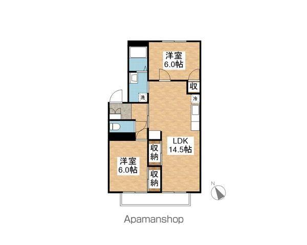 萬寿シティB 2階階 間取り