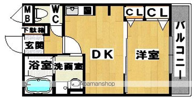 シャーメゾン北花田(1DK/1階)の間取り写真