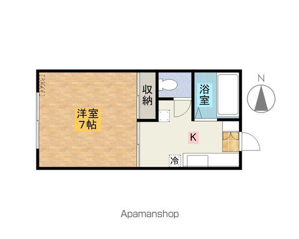 セゾン水の森(1K/2階)の間取り写真