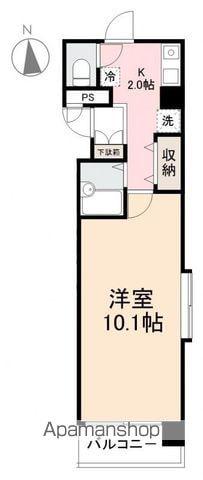 高徳線 栗林公園北口駅 徒歩12分 4階建 築27年(1K/3階)の間取り写真