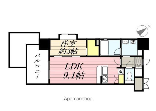 サニークレスト東比恵Ⅱ(1LDK/6階)の間取り写真