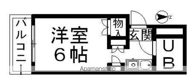 アメニティハウスⅠ(1K/3階)の間取り写真
