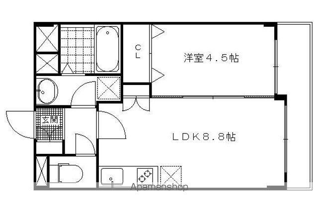 プリシード桃山御陵レジデンス(1LDK/3階)の間取り写真