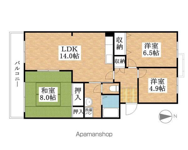 サニーコート西春(3LDK/1階)の間取り写真