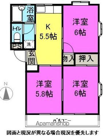 コーポコニシ(3K/2階)の間取り写真