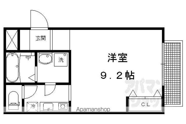 AYM三条(ワンルーム/2階)の間取り写真