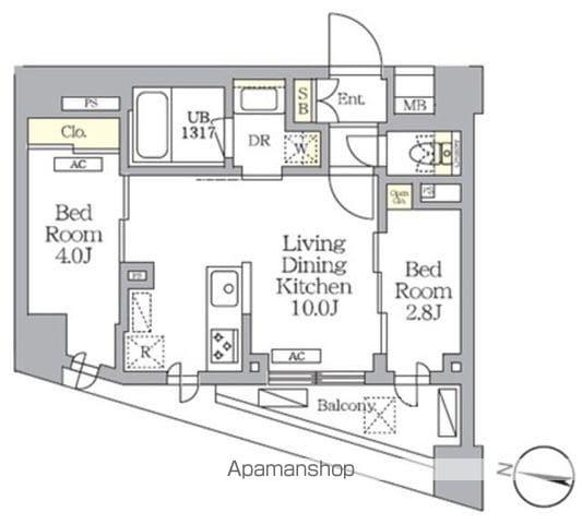 NOGATA RESIDENCE(2LDK/3階)の間取り写真