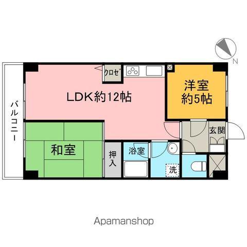 入間市駅前第2ビル(2LDK/3階)の間取り写真