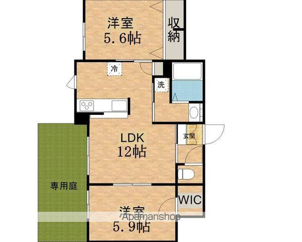 BRILLANTE VITA(2LDK/1階)の間取り写真