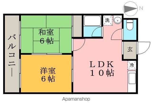 名古屋臨海高速鉄道 荒子川公園駅 徒歩13分 4階建 築37年(2LDK/1階)の間取り写真