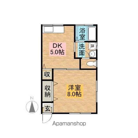 サイキビル(1DK/3階)の間取り写真