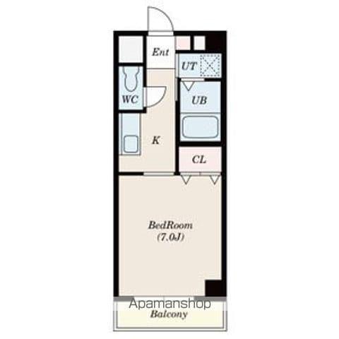 名古屋市鶴舞線 浄心駅 徒歩11分 3階建 築25年(1K/2階)の間取り写真