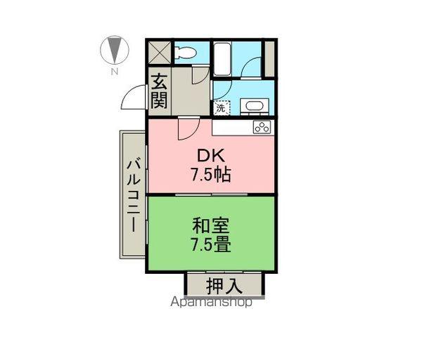 長井マンション(1DK/6階)の間取り写真