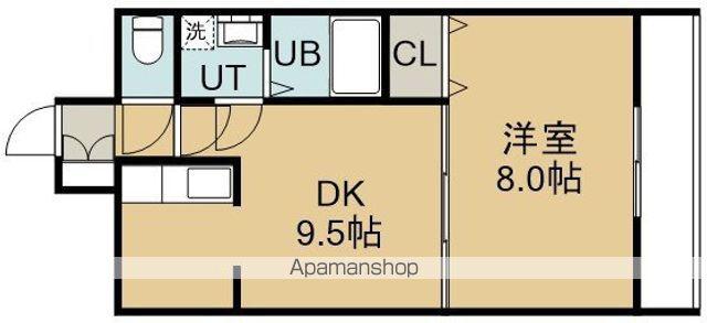 ロクゴーリーブル大森公園(1DK/4階)の間取り写真