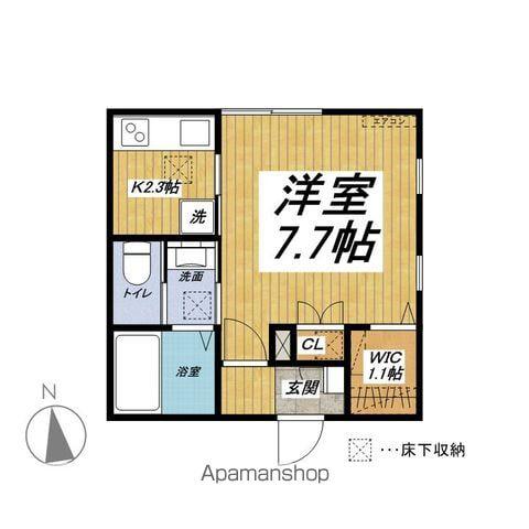 CASA VERDE 氷川台(1K/1階)の間取り写真