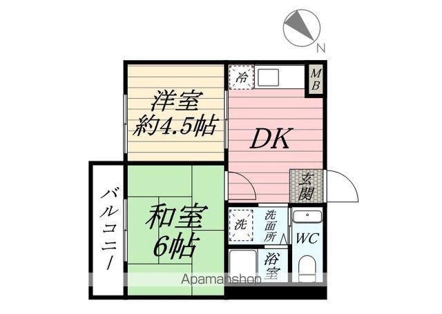 グリーンピア幕張本郷Ⅱ(2DK/3階)の間取り写真