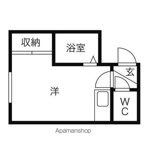 レインボーハイムA(ワンルーム/3階)の間取り写真
