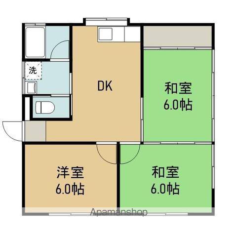 東北本線 仙北町駅 徒歩11分 1階建 築39年(3DK)の間取り写真