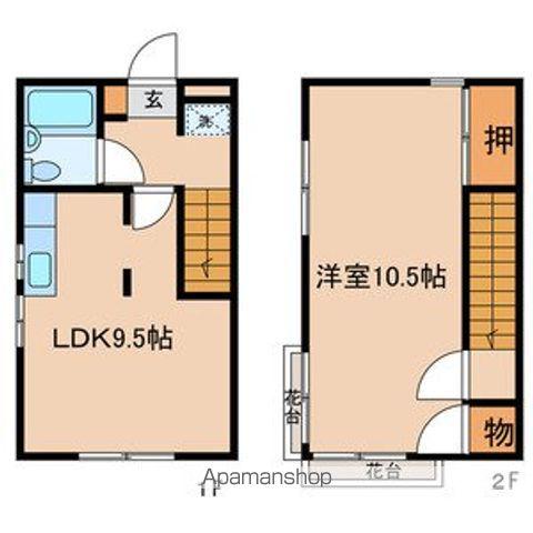 メゾンドール２(1LDK)の間取り写真