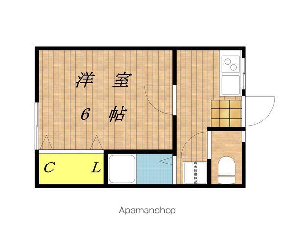 伊久間ハイツ2(1K/2階)の間取り写真