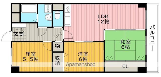 ハイマート豊中(3LDK/5階)の間取り写真