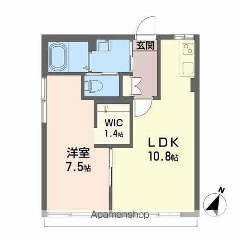 キャッスルバレーA(1LDK/1階)の間取り写真