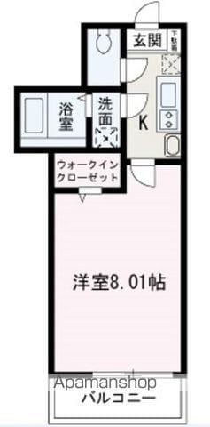 ペンタトニックス朝霞台(1K/2階)の間取り写真