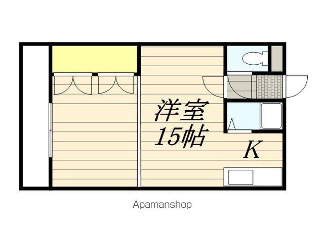 メゾンポルト(ワンルーム/2階)の間取り写真