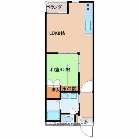 ファーストライフ大塚(1LDK/4階)の間取り写真